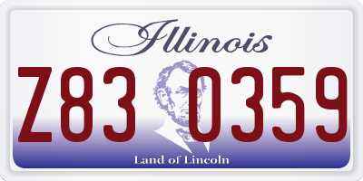 IL license plate Z830359