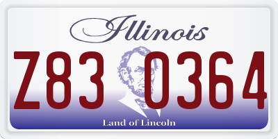 IL license plate Z830364