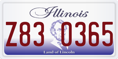 IL license plate Z830365