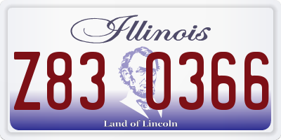 IL license plate Z830366