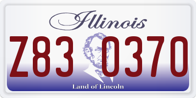 IL license plate Z830370