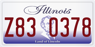 IL license plate Z830378