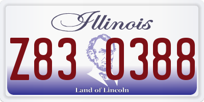 IL license plate Z830388
