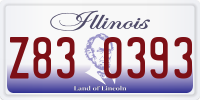 IL license plate Z830393