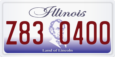 IL license plate Z830400