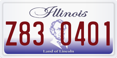 IL license plate Z830401