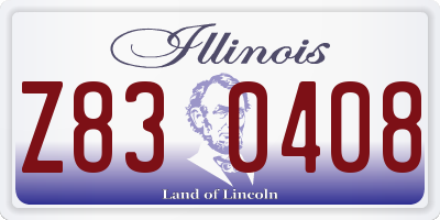 IL license plate Z830408