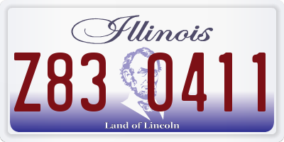 IL license plate Z830411
