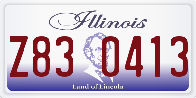 IL license plate Z830413