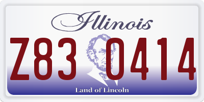 IL license plate Z830414