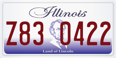 IL license plate Z830422