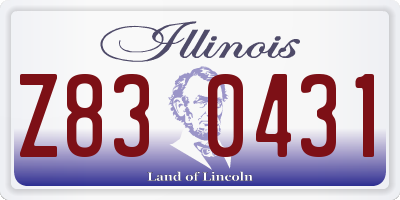 IL license plate Z830431