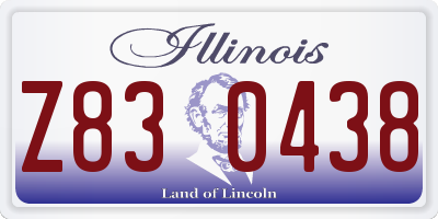 IL license plate Z830438