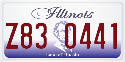 IL license plate Z830441