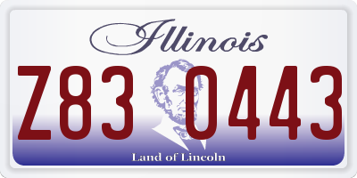 IL license plate Z830443