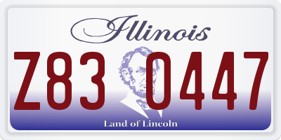 IL license plate Z830447