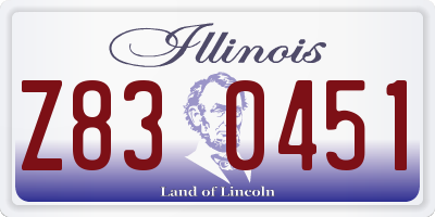 IL license plate Z830451
