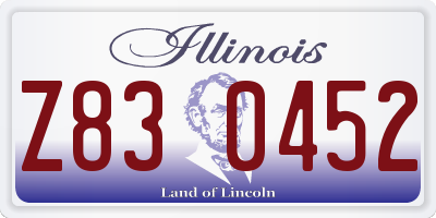 IL license plate Z830452