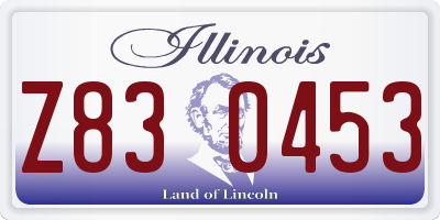 IL license plate Z830453