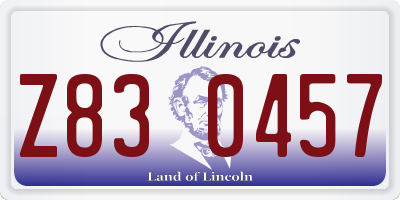 IL license plate Z830457