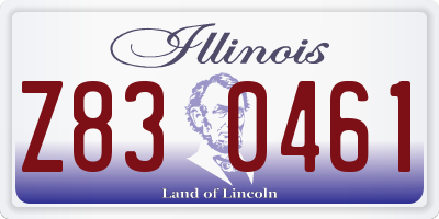 IL license plate Z830461