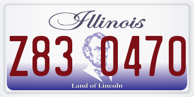 IL license plate Z830470
