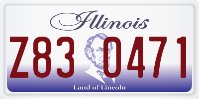 IL license plate Z830471