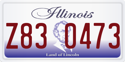 IL license plate Z830473