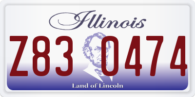 IL license plate Z830474