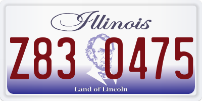 IL license plate Z830475