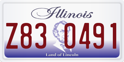 IL license plate Z830491
