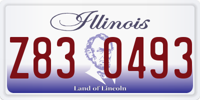 IL license plate Z830493