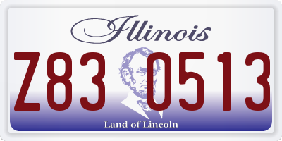 IL license plate Z830513