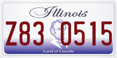 IL license plate Z830515