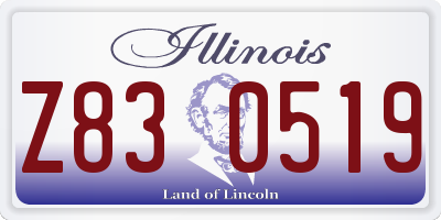 IL license plate Z830519