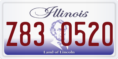 IL license plate Z830520