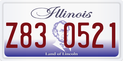 IL license plate Z830521