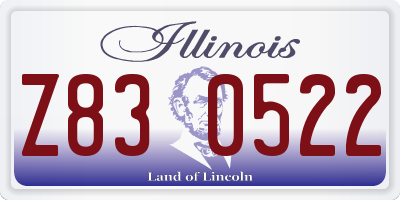 IL license plate Z830522