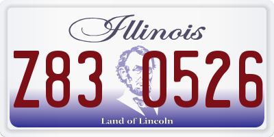 IL license plate Z830526