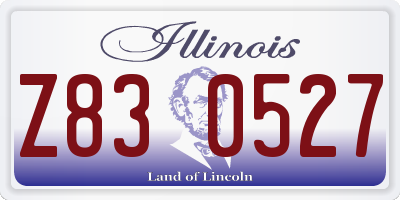 IL license plate Z830527