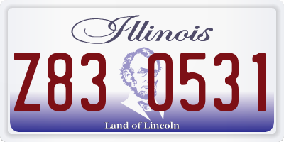 IL license plate Z830531
