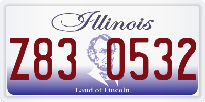 IL license plate Z830532