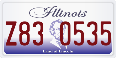 IL license plate Z830535