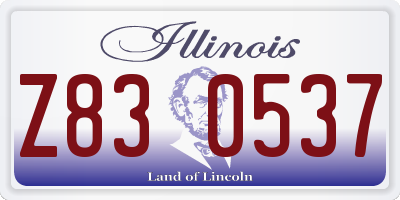 IL license plate Z830537
