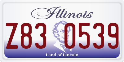 IL license plate Z830539