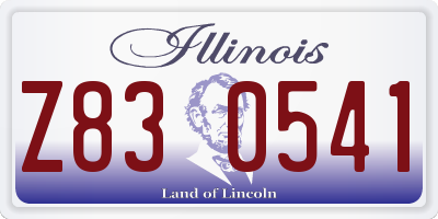 IL license plate Z830541
