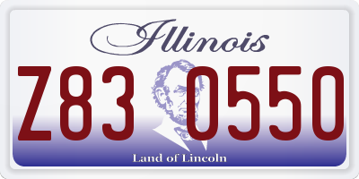 IL license plate Z830550