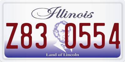 IL license plate Z830554