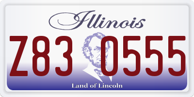 IL license plate Z830555