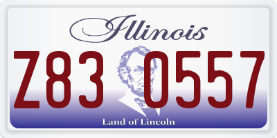IL license plate Z830557